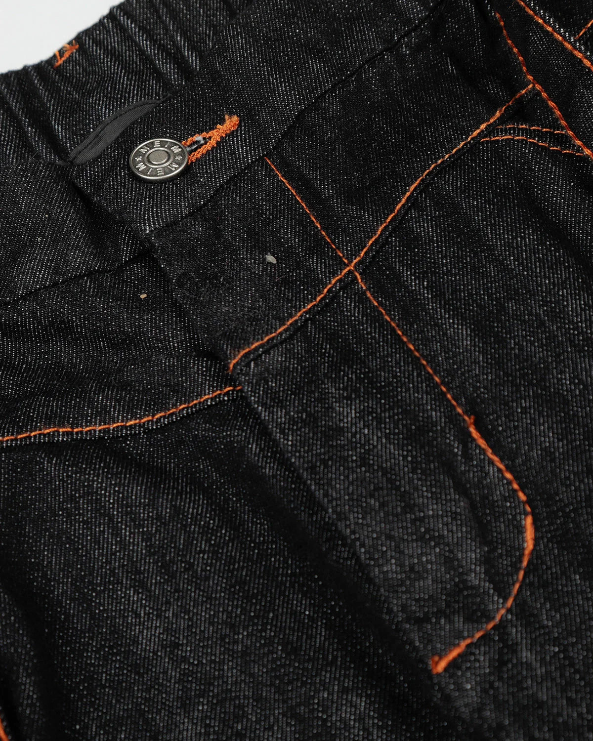 Contrast Stitch Raw Barrel Jeans | LCDEGO Streetwear