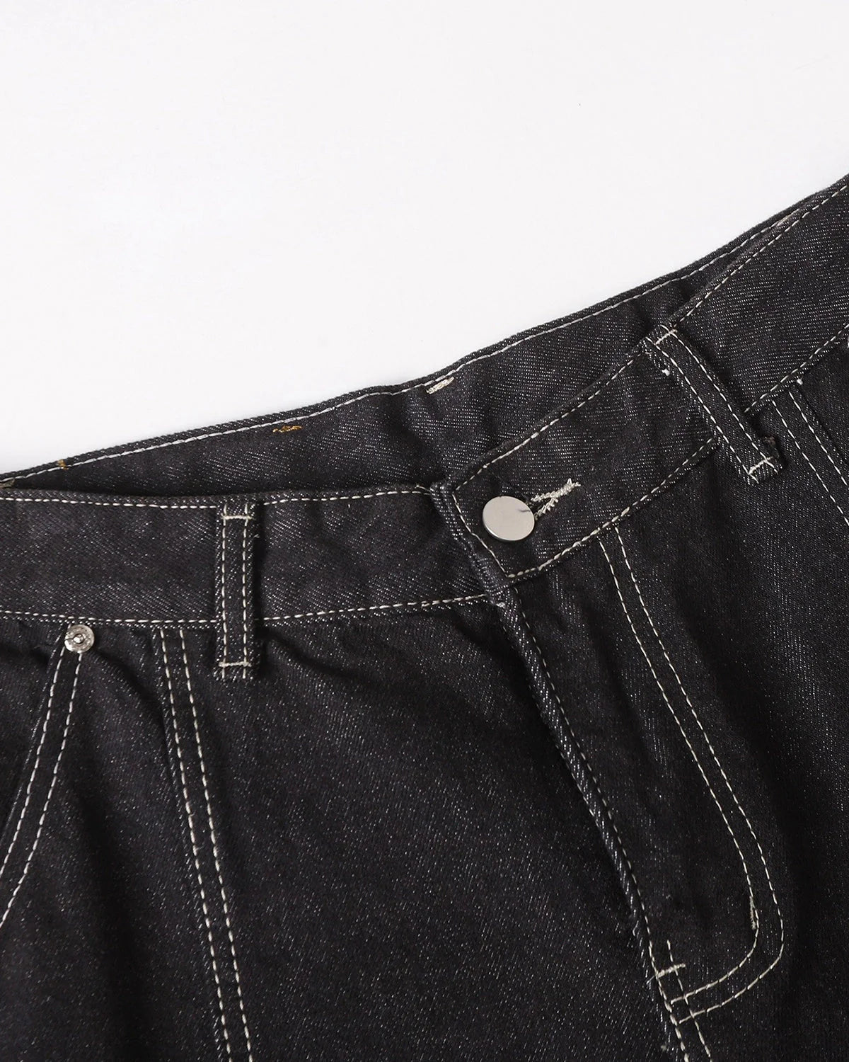 Contrast Stitch Barrel Jeans | LCDEGO Streetwear