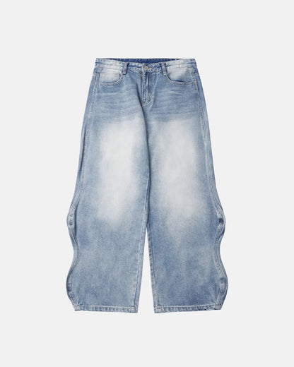 LCDEGO Brand Washed Baggy Denim Pants
