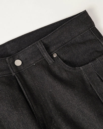 Studded Deconstructed Flared Baggy Jeans | LCDEGO Streetwear