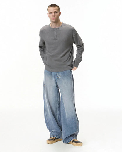 Distressed Wide Leg Cargo Jeans | LCDEGO Streetwear