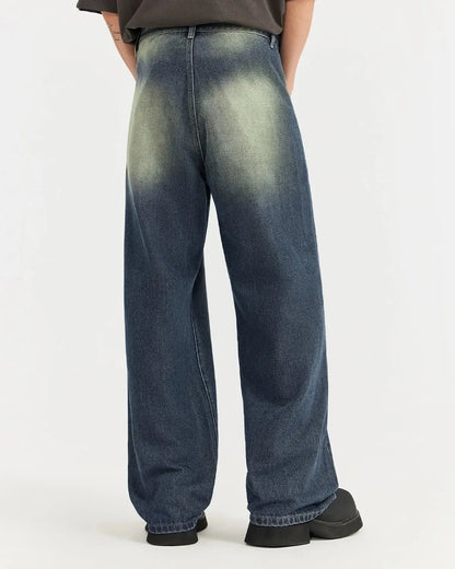 Monkey Wash Wide Leg Jeans| LCDEGO Streetwear