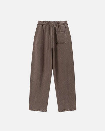 Retro Acid Washed Fleece Straight Leg Joggers | LCDEGO Streetwear