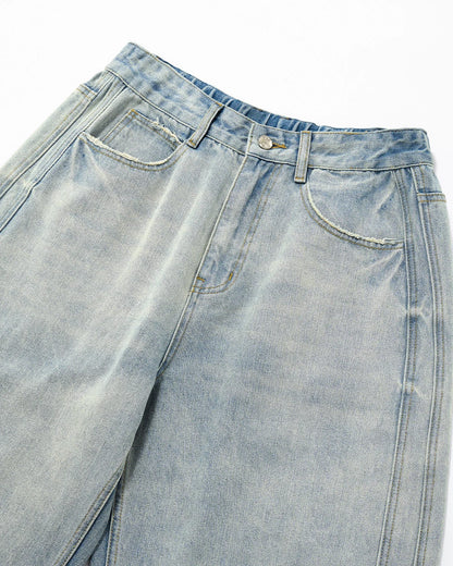 Gradient Color Acid Wash Baggy Jeans | LCDEGO Streetwear
