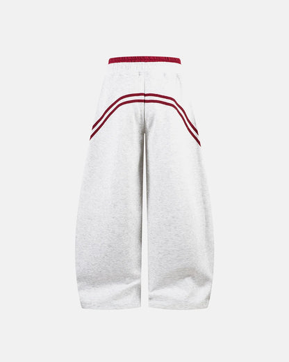 Grey Striped Baggy Sweatpants | LCDEGO Streetwear
