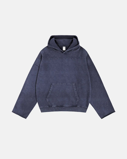 Boxy French Terry Wash Hoodie | LCDEGO Streetwear