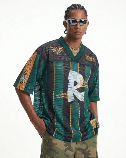 Vintage Striped Mesh Jersey | LCDEGO Streetwear