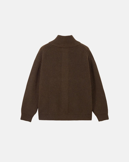 Quarter Zip Up Mock Neck Sweaters | LCDEGO Streetwear