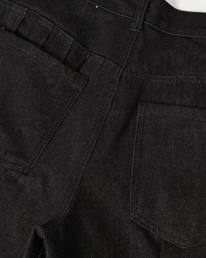 Studded Deconstructed Flared Baggy Jeans | LCDEGO Streetwear