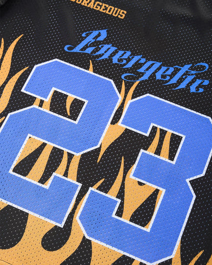 NO.23 & Flame Print Mesh Tees | LCDEGO Streetwear