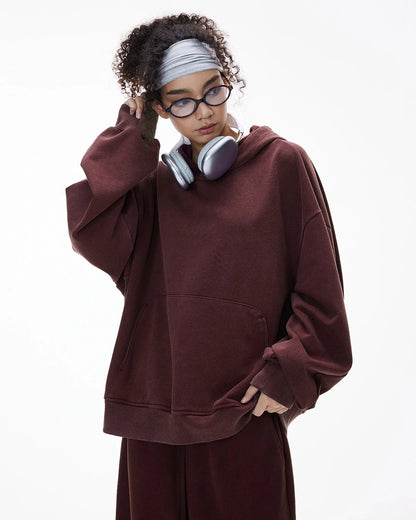 Garment Washed French Terry Hoodies | LCDEGO Streetwear