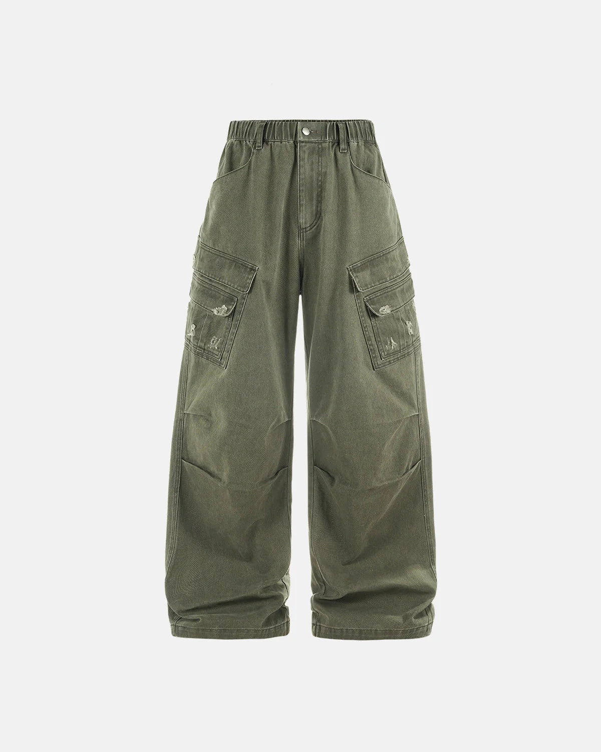 Garment Wash Ripped Cargo Pants | LCDEGO Streetwear
