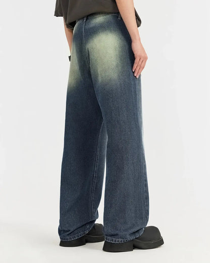 Monkey Wash Wide Leg Jeans| LCDEGO Streetwear