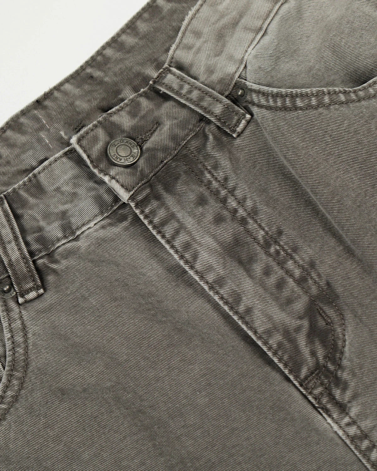 Grey Distressed Baggy Denim Pants | LCDEGO Streetwear