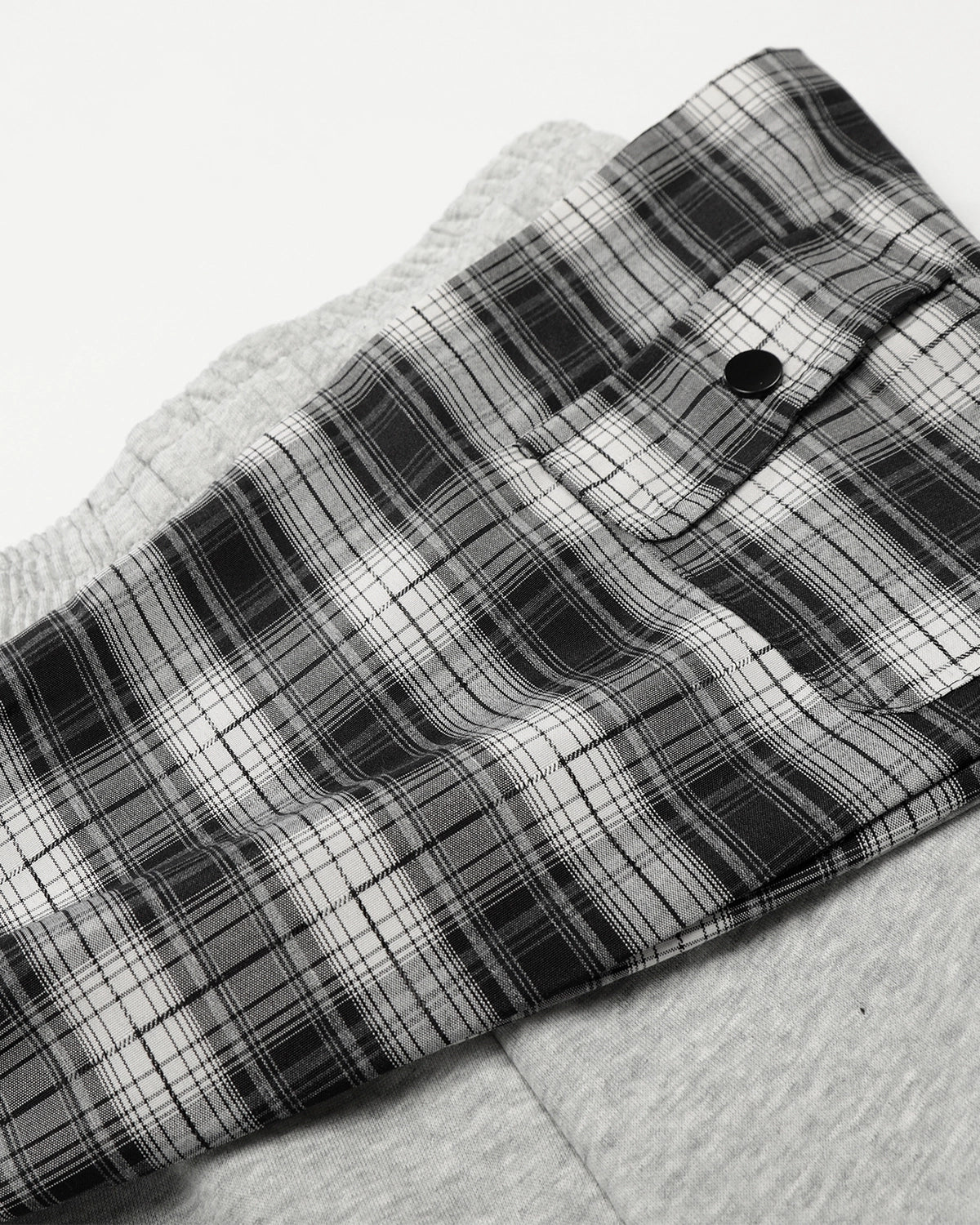 Plaid Layered Baggy Sweatpants | LCDEGO Streetwear