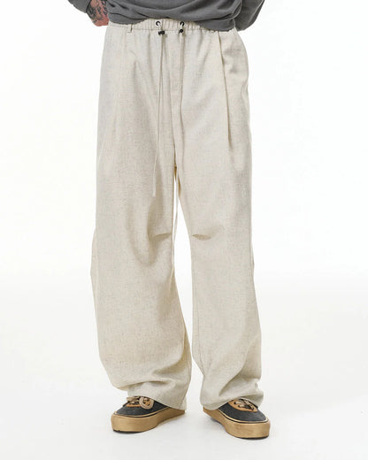 Cotton Linen Wide-leg Pants | LCDEGO Streetwear