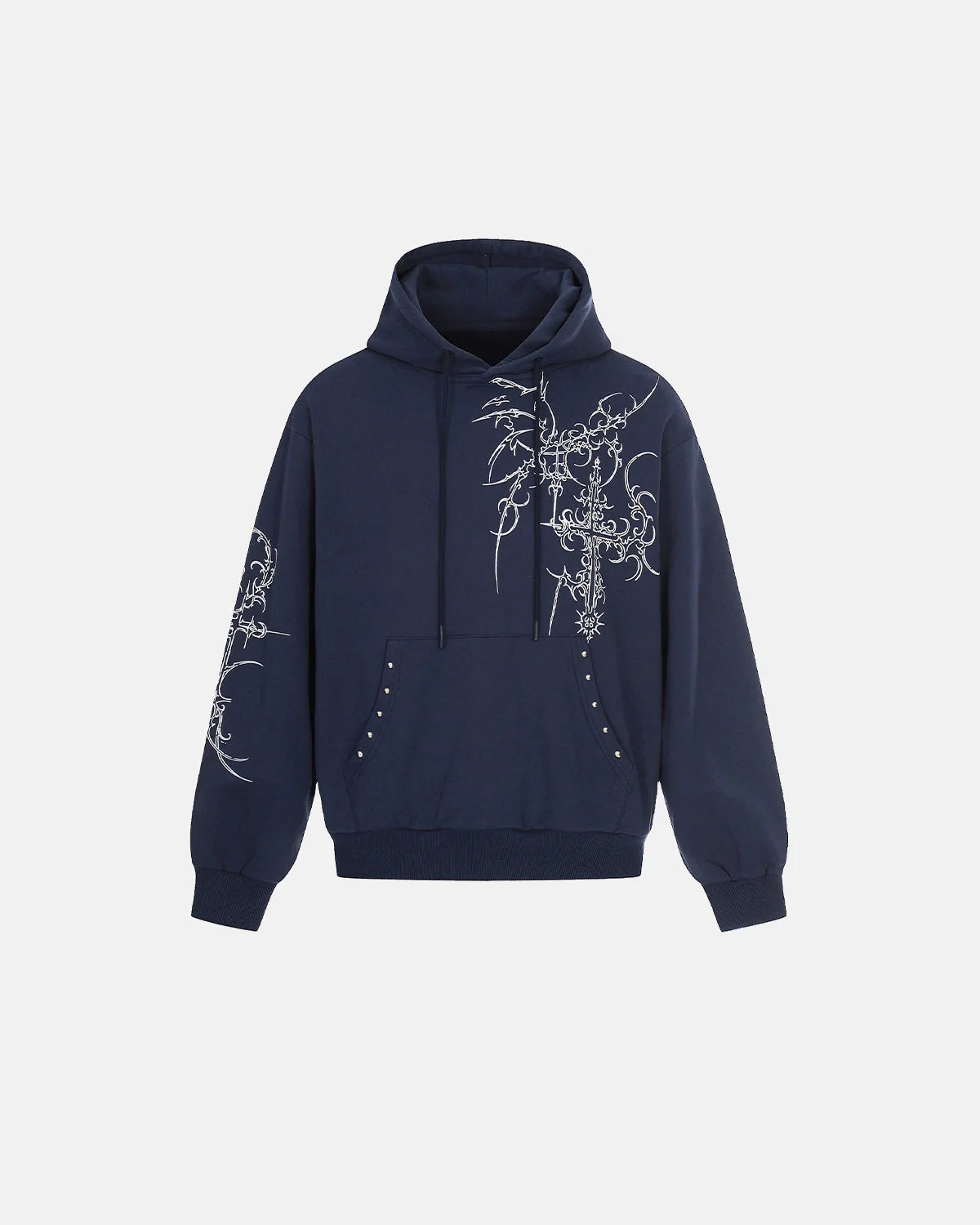 Studded Graphic Hoodie | LCDEGO Streetwear