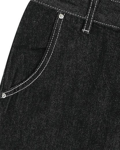 Raw Denim Cargo Longline Shorts | LCDEGO Streetwear