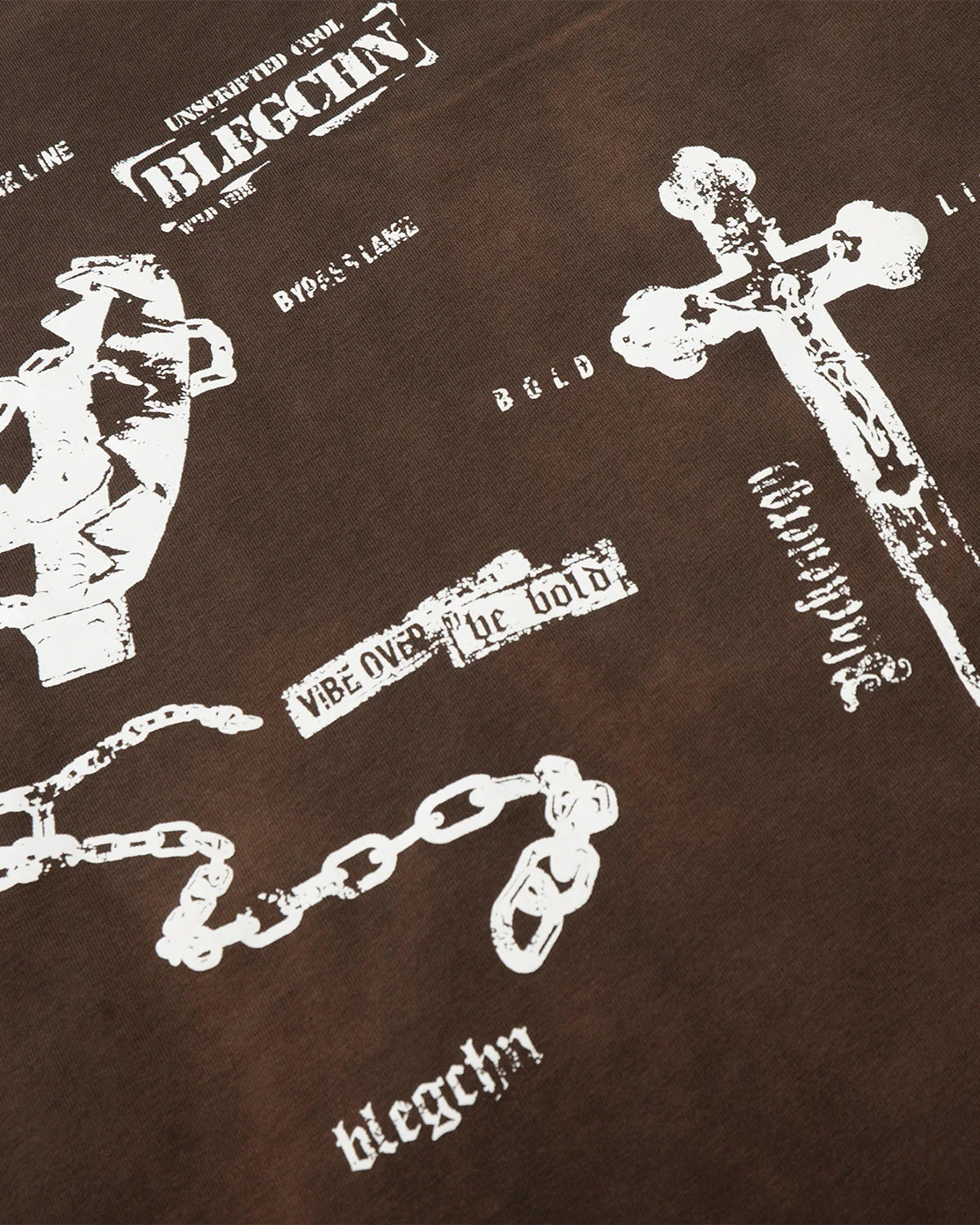 Layered Cross Graphic Distressed T-Shirt | LCDEGO Streetwear