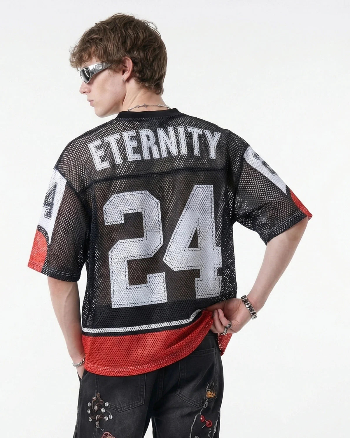 Colorblock Mesh Jersey T-Shirt| LCDEGO Streetwear
