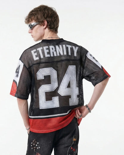 Colorblock Mesh Jersey T-Shirt| LCDEGO Streetwear