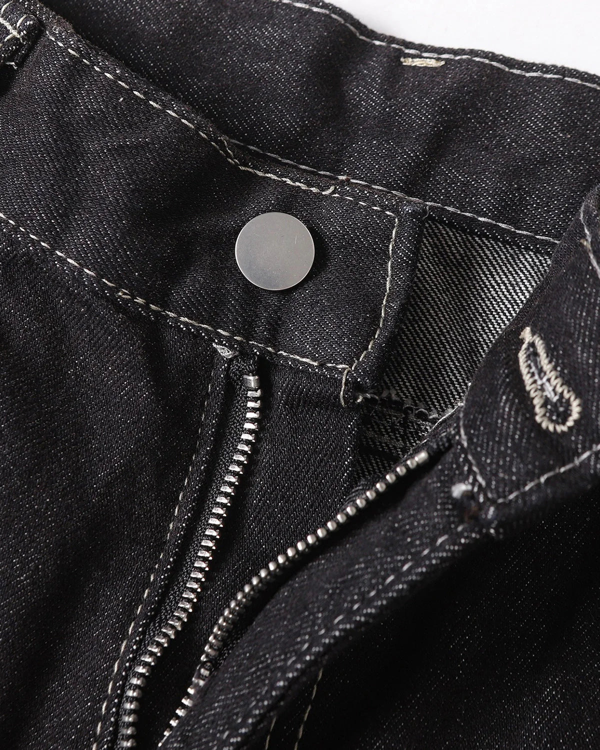 Contrast Stitch Barrel Jeans | LCDEGO Streetwear