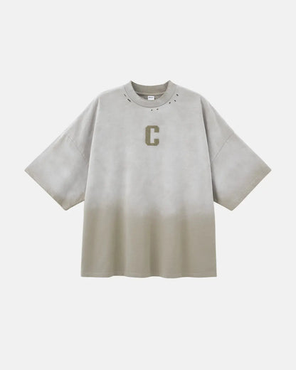 Monkey Washed Towel Embroidery Tshirt | LCDEGO Streetwear