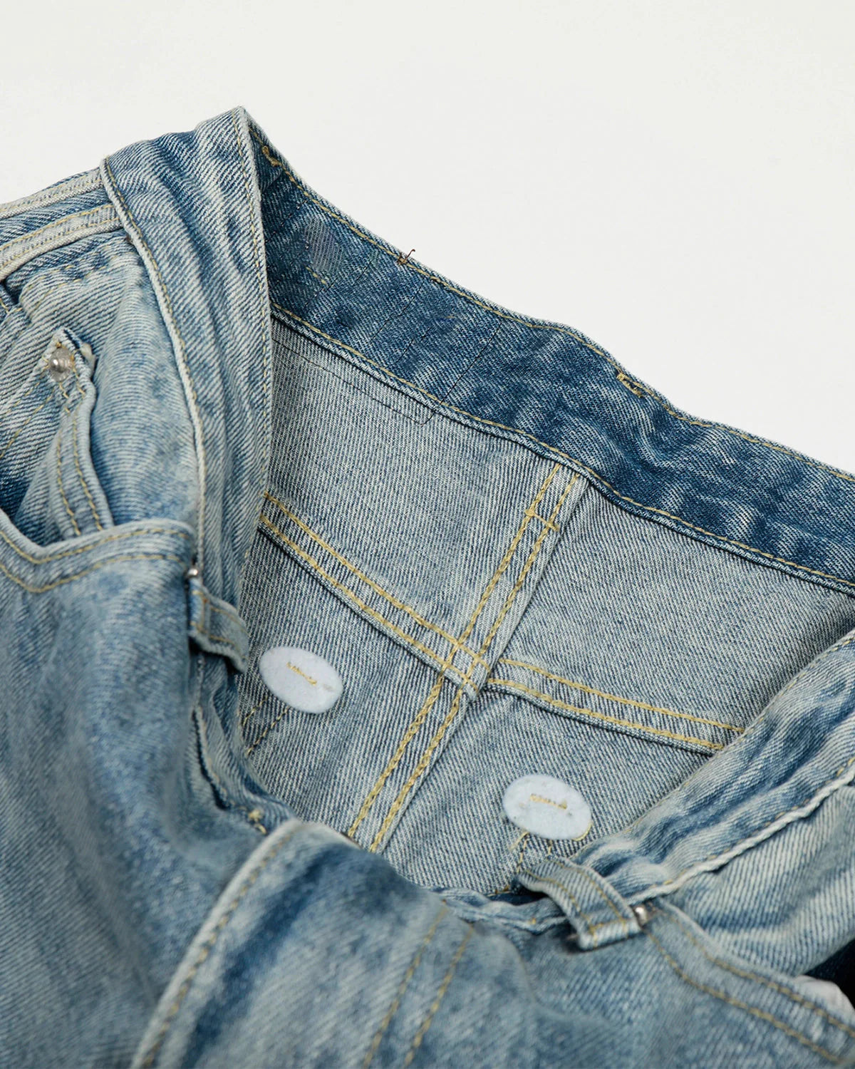 Acid Wash Striped Side Baggy Jeans | LCDEGO Streetwear