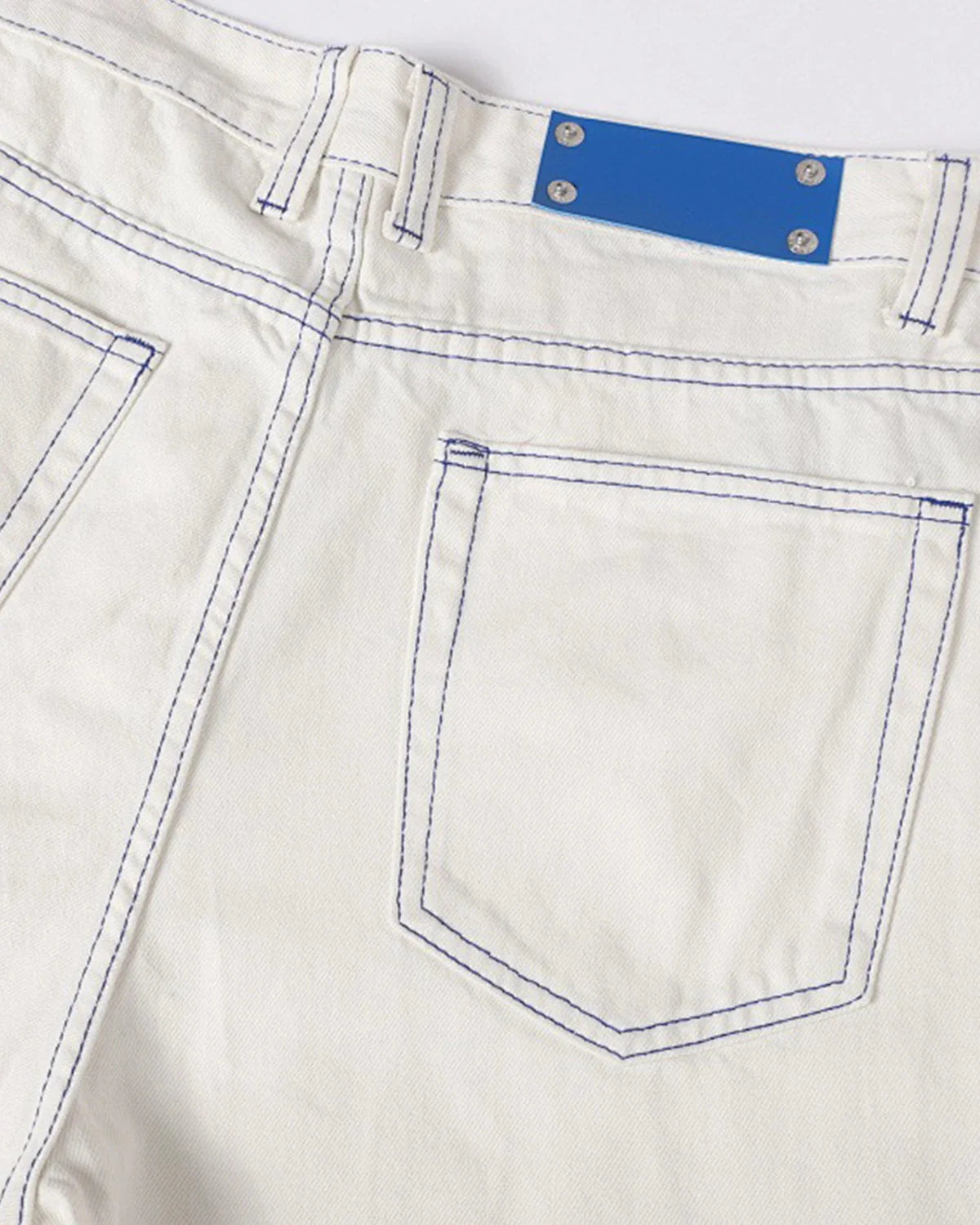 Contrast Stitch Baggy Jeans | LCDEGO Streetwear