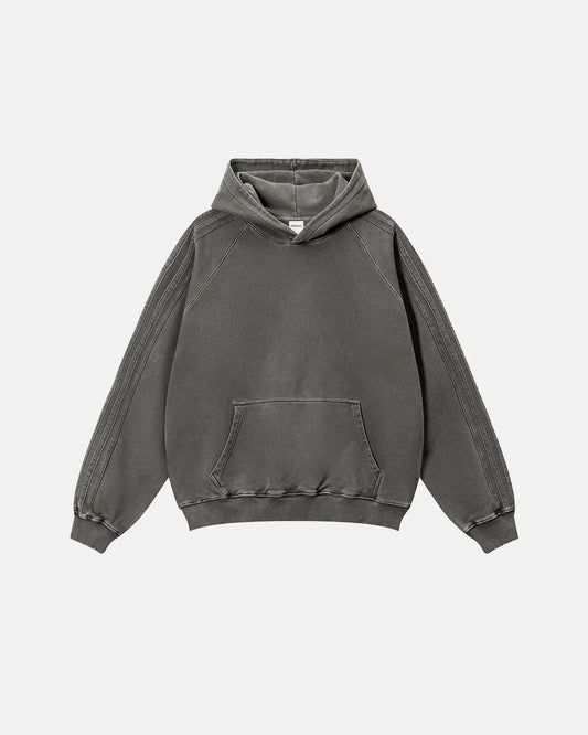 Frayed Seam Acid Wash Hoodies | LCDEGO Streetwear