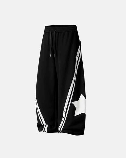 Contrast Patchwork Barrel Sweatpants | LCDEGO Streetwear