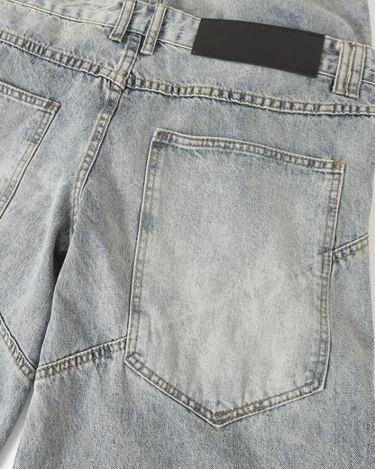 Double Waist Embroidered Baggy Jeans | LCDEGO Streetwear
