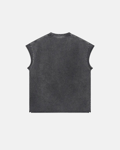 Distressed Wash Tank Top | LCDEGO Streetwear