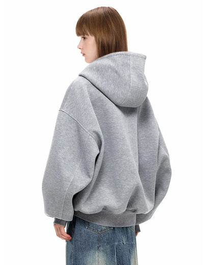 Heavyweight Boxy Zip Up Hoodies | LCDEGO Streetwear