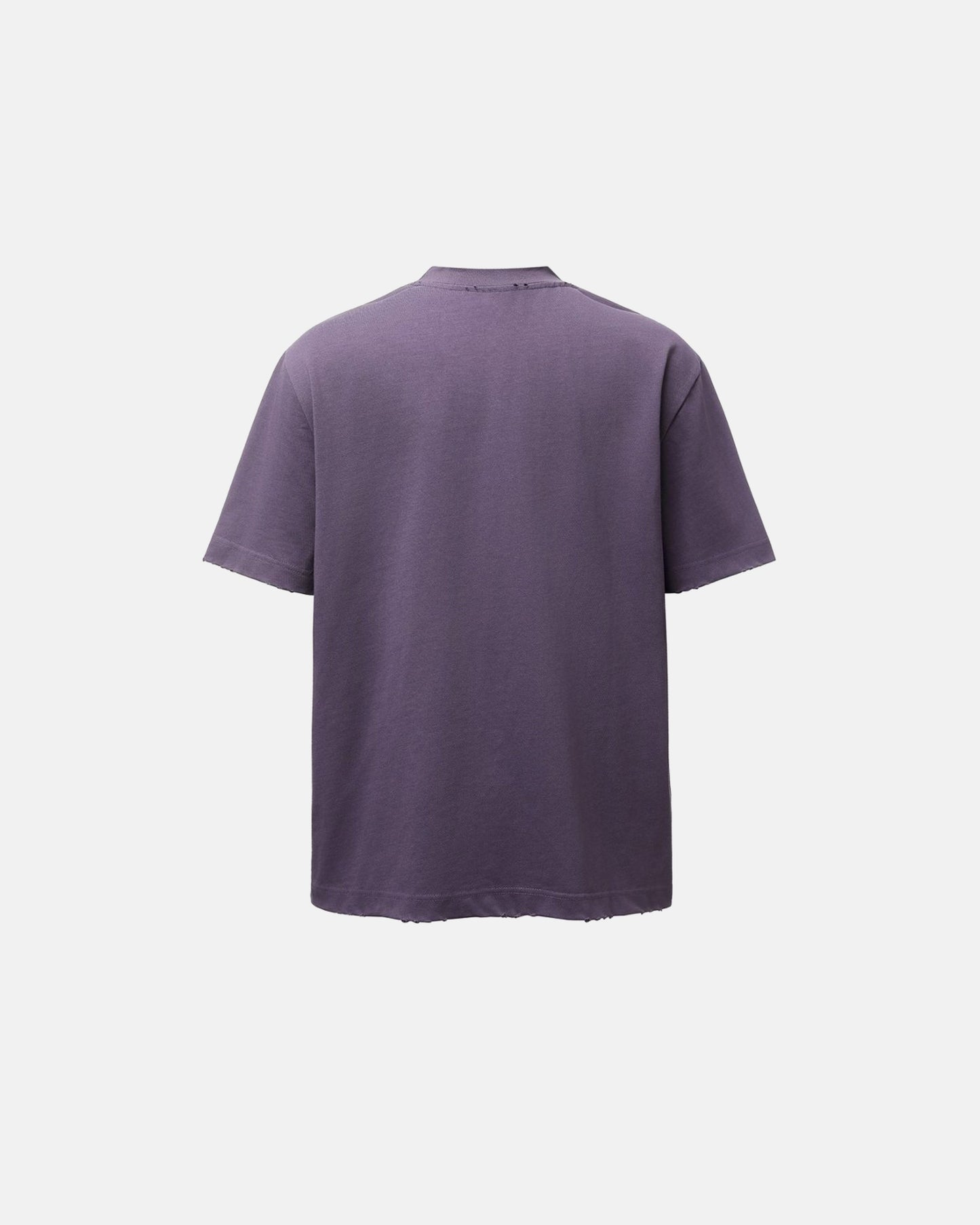 Distressed Washed Mock Neck T Shirt | LCDEGO Streetwear