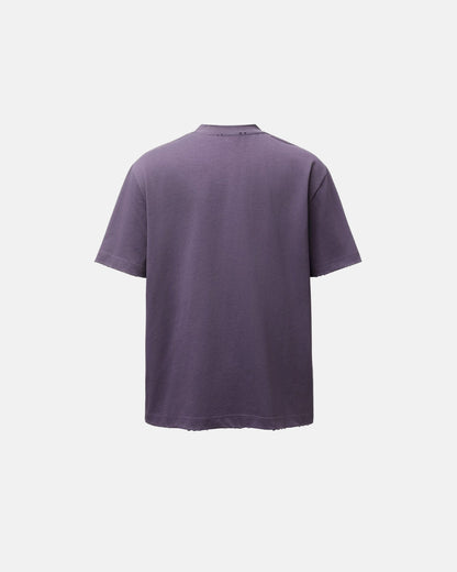 Distressed Washed Mock Neck T Shirt | LCDEGO Streetwear