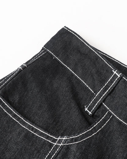 Structured Seam Baggy Denim | LCDEGO Streetwear
