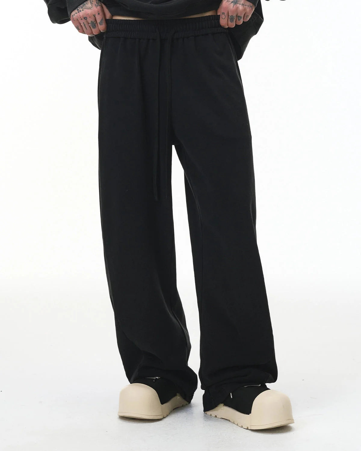Garment Wash French Terry Straight-leg Sweatpant | LCDEGO Streetwear
