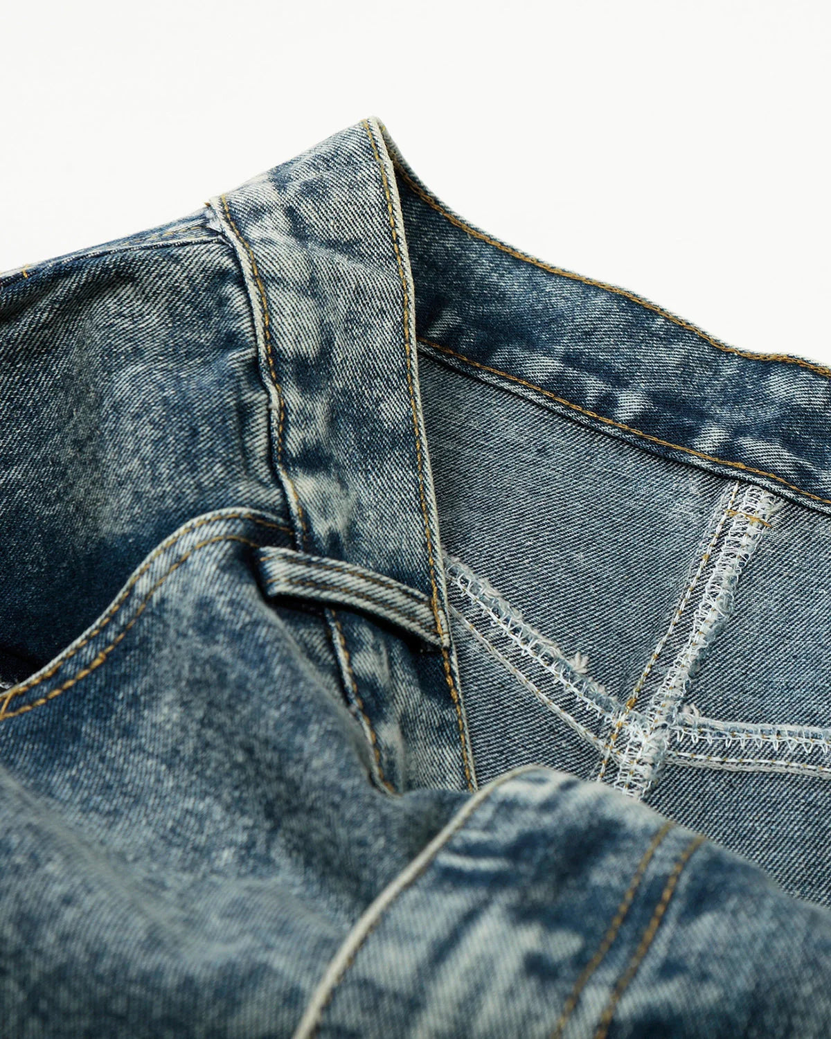 Rhinestone Acid Wash Baggy Jeans | LCDEGO Streetwear