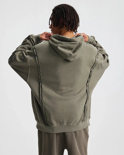 Acid Wash Oversized Zip Up Hoodies | LCDEGO Streetwear