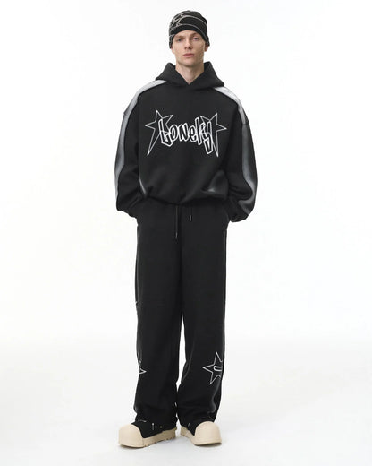 Stitching Spray-Painted Graffiti Sweatpant | LCDEGO Streetwear