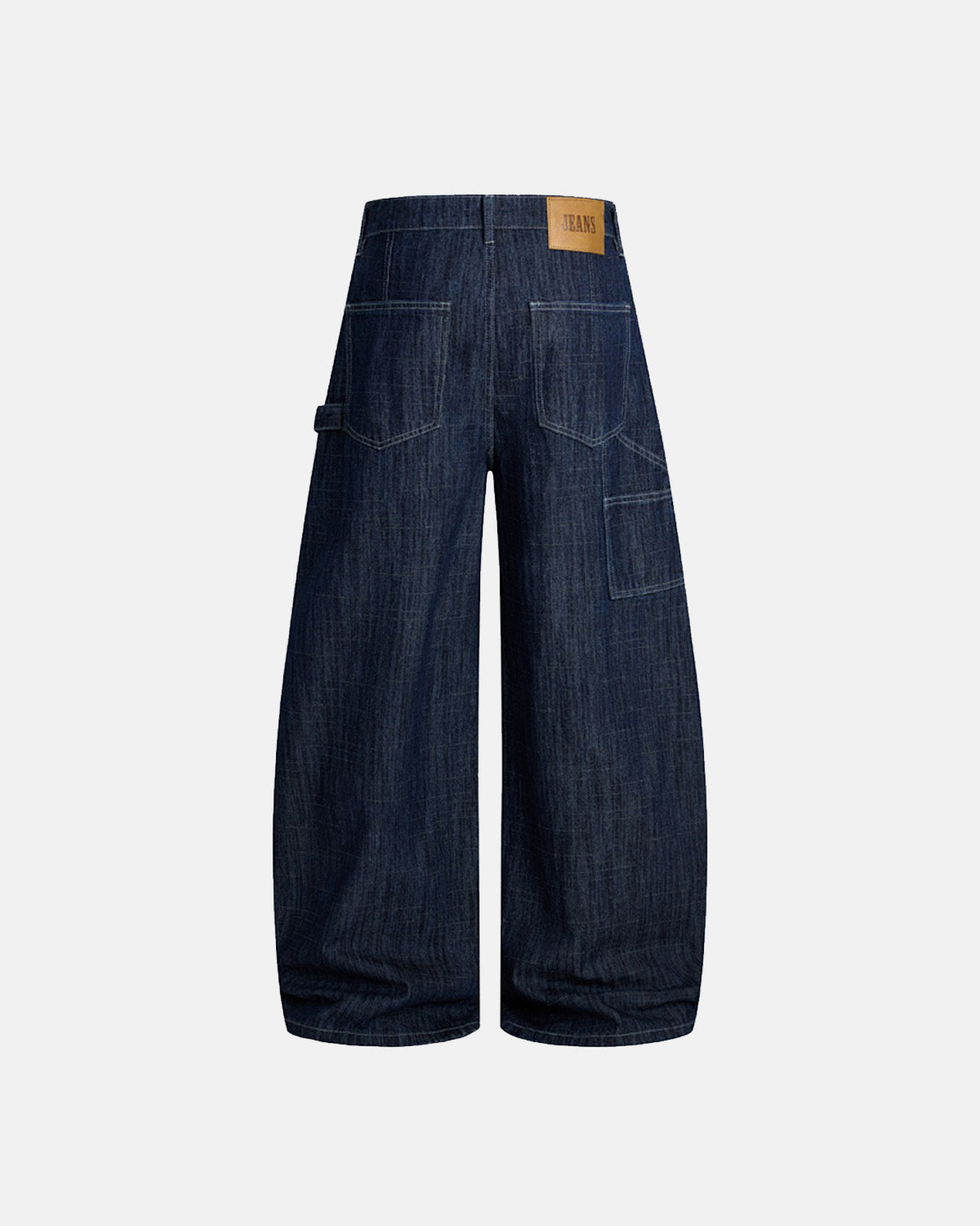 Dark Indigo Baggy Barrel Jeans | LCDEGO Streetwear