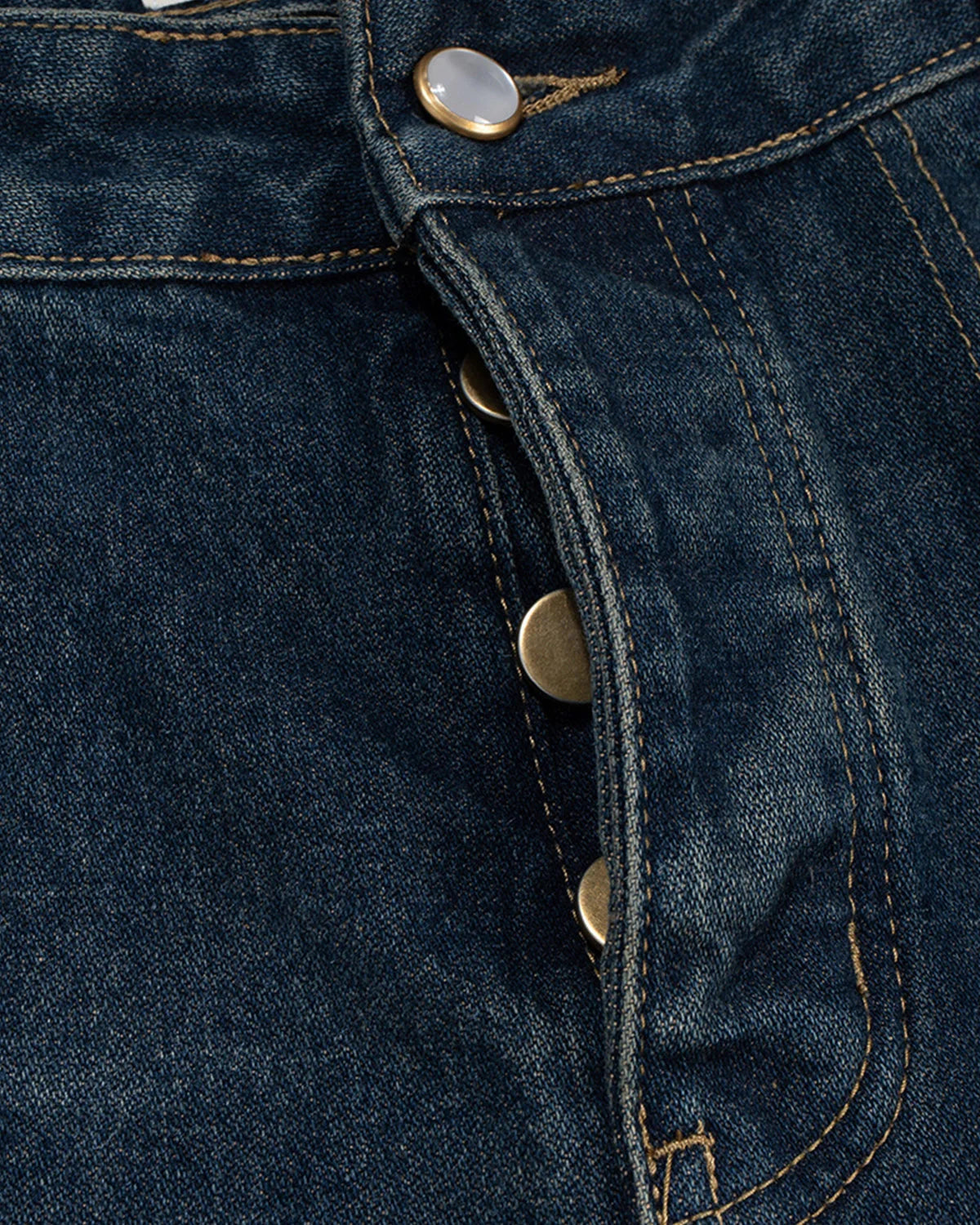 Indigo Washed Cargo Denim Jorts | LCDEGO Streetwear