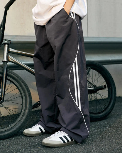 LCDEGO Striped Side Wide Leg Track Pants