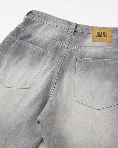 Blue Acid Wash Barrel Jeans | LCDEGO Streetwear