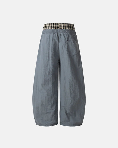 Plaid Double Waist Baggy Track Pants | LCDEGO Streetwear