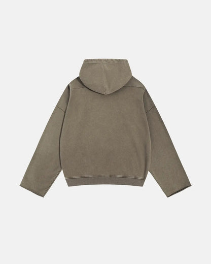 Boxy French Terry Wash Hoodie | LCDEGO Streetwear