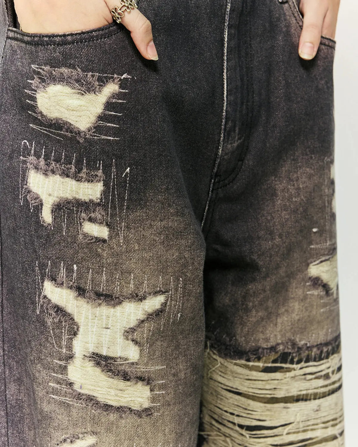 Camo Digital  Printing Baggy Jeans | LCDEGO Streetwear