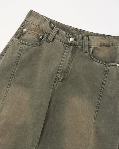 Retro Acid Wash Baggy Cargo Pants | LCDEGO Streetwear