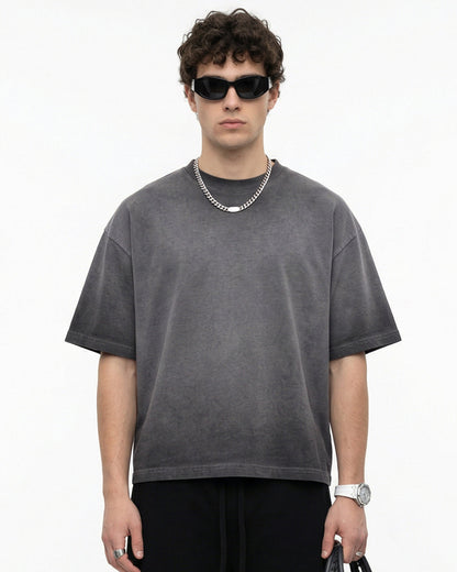 monkey washed fade boxy t-shirt